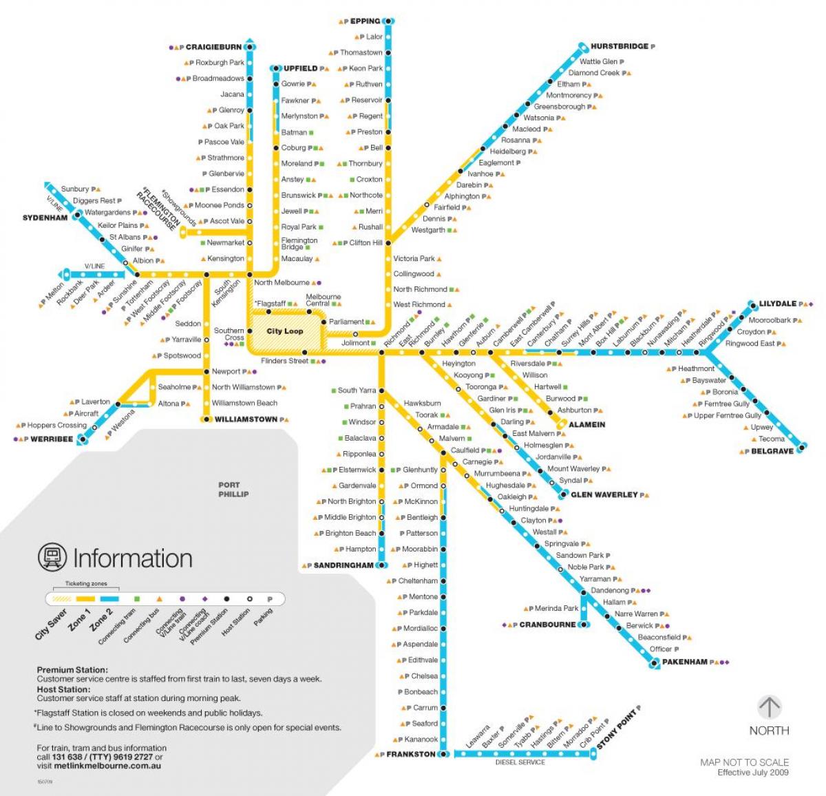 मेट्रो मेलबोर्न नक्शा