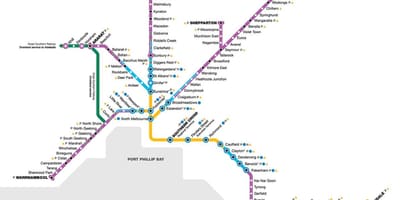 Vline नक्शा