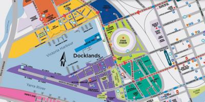 Docklands नक्शा मेलबोर्न
