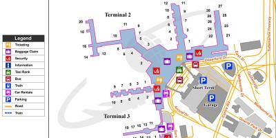 मेलबोर्न Tullamarine हवाई अड्डे का नक्शा