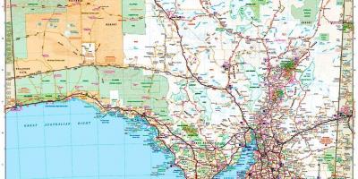 मानचित्र दक्षिण ऑस्ट्रेलिया के