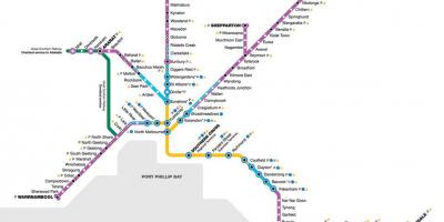 Vline ट्रेन का नक्शा